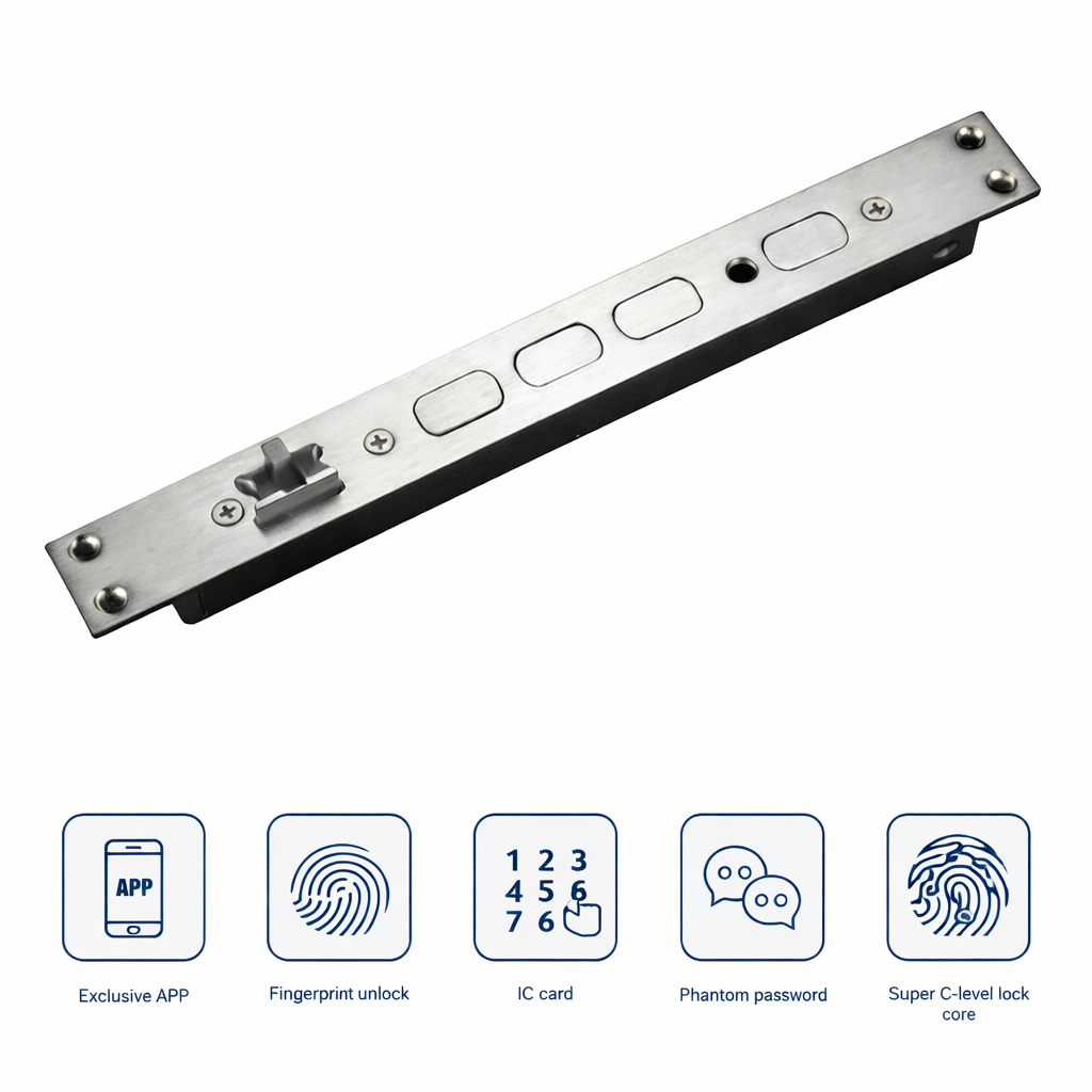 Cerradura Inteligente Premium Reconocimiento Facial, Huella y Pantalla HD